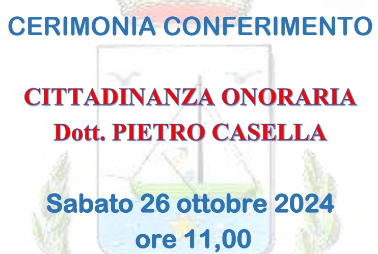 Conferimento Cittadinanza onoraria 